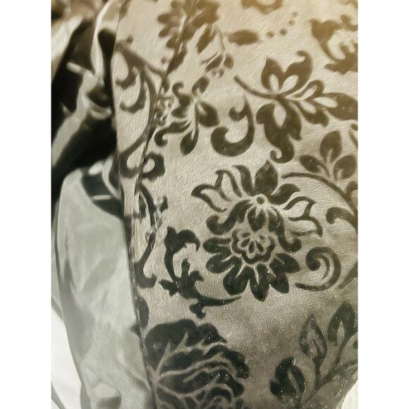 Covington Black Floral Flocked Velvet Blazer Jacket Size Large whimsigoth formal - Picture 7 of 12